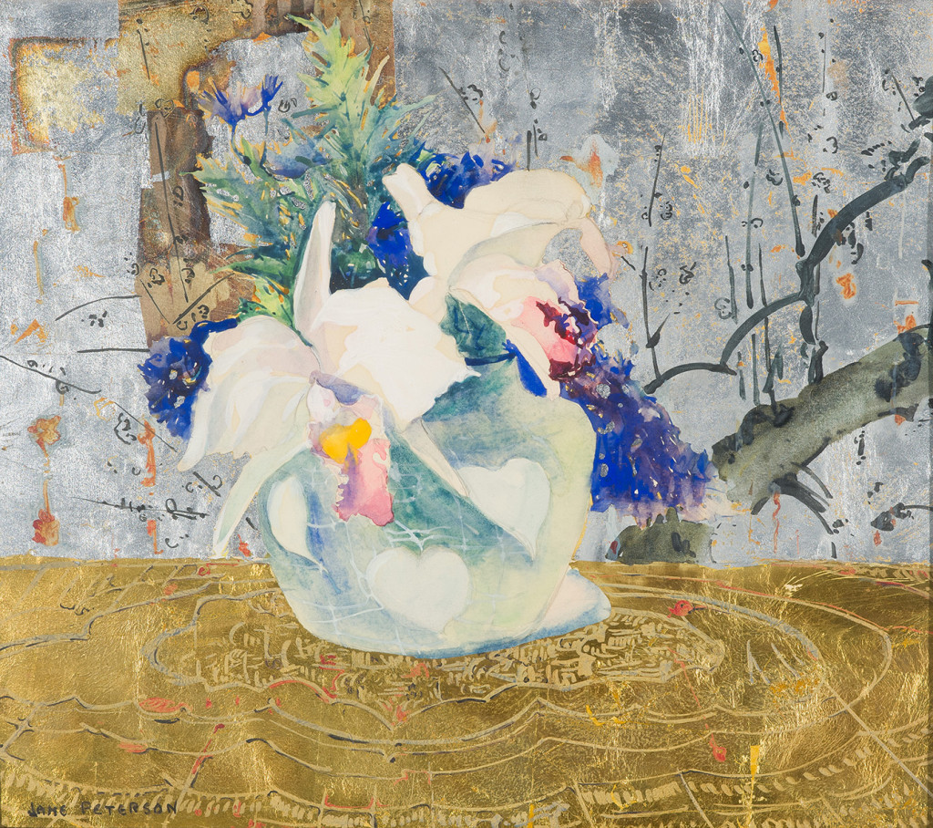 Orchids (with Chinese Screen) Jane Peterson