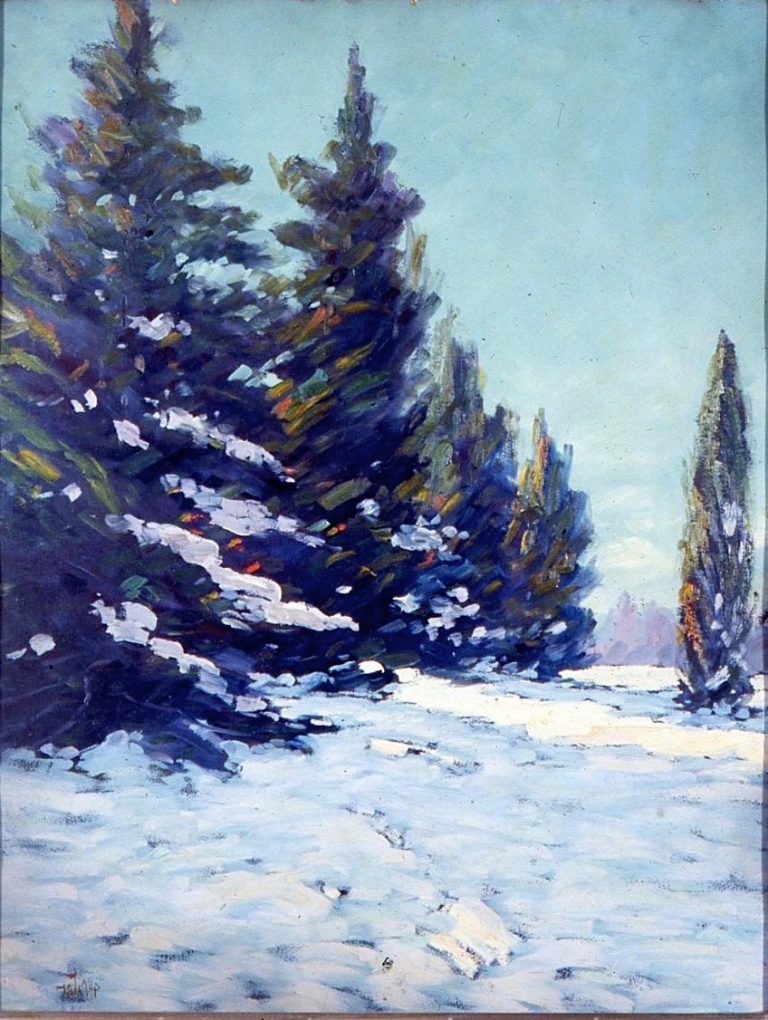 george herbert baker evergreens painting