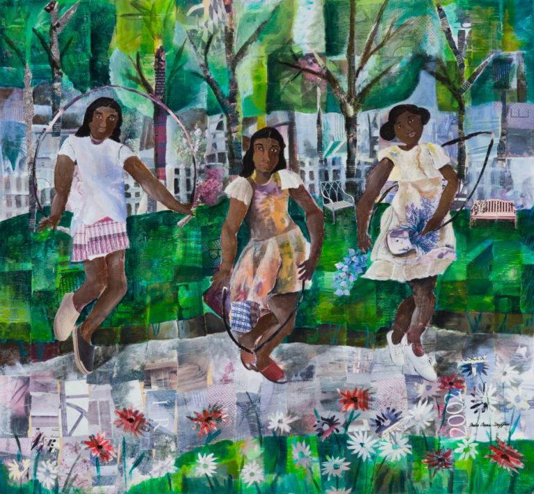 India Cruse Griffin Bluebells, Cockleshells, Easy Ivy Over